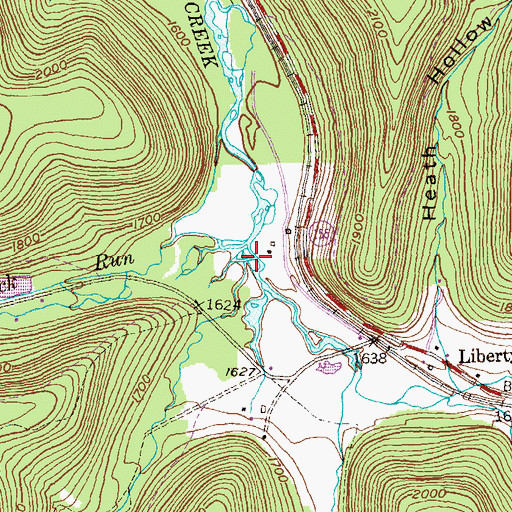 Topographic Map of Rock Run, PA