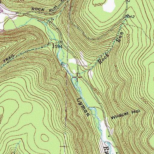 Topographic Map of Rock Run, PA