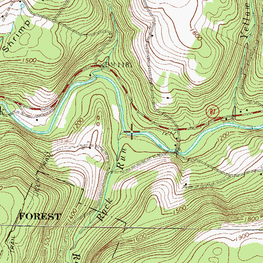 Topographic Map of Rock Run, PA