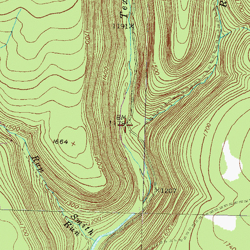 Topographic Map of Rock Run, PA