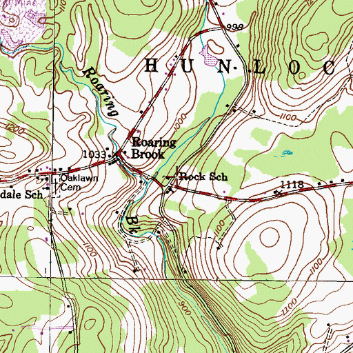 Topographic Map of Rock School, PA