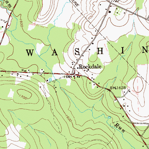 Topographic Map of Rockdale, PA