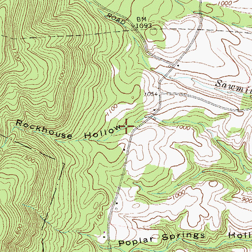 Topographic Map of Rockhouse Hollow, PA