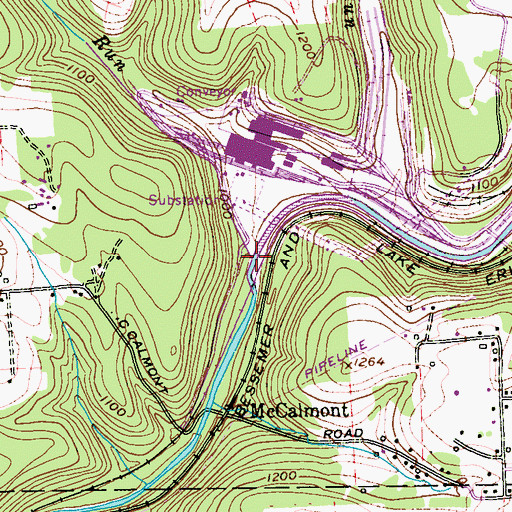 Topographic Map of Rocklick Run, PA