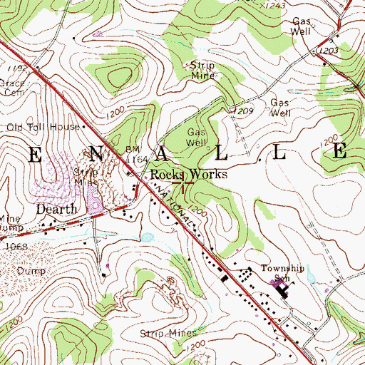 Topographic Map of Rocks Works, PA