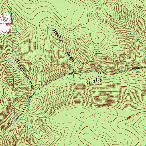 Topographic Map of Rocky Draft, PA