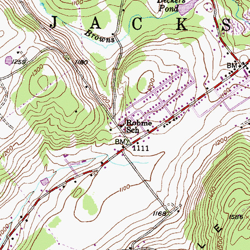 Topographic Map of Rohme School, PA