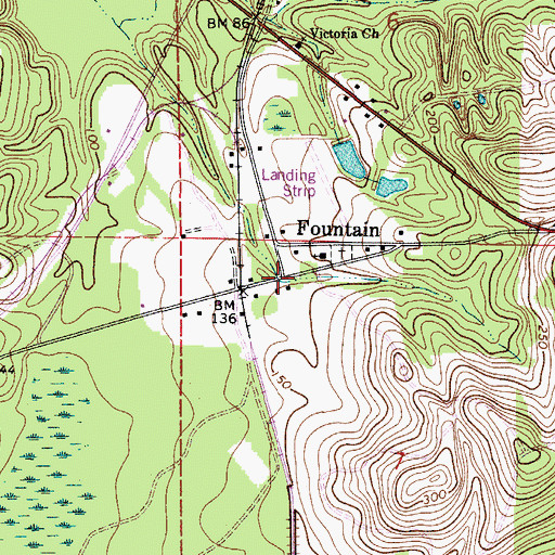 Topographic Map of Fountain, AL