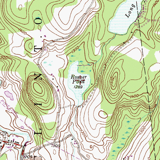 Topographic Map of Rosner Pond, PA