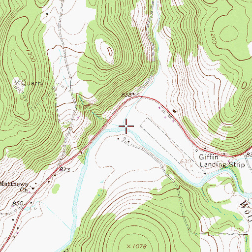 Topographic Map of Ross Creek, PA