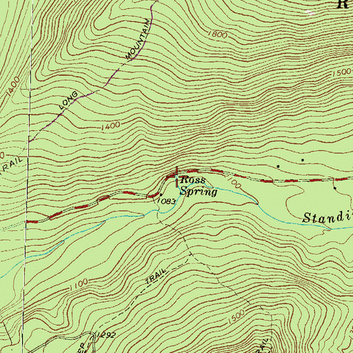 Topographic Map of Ross Spring, PA
