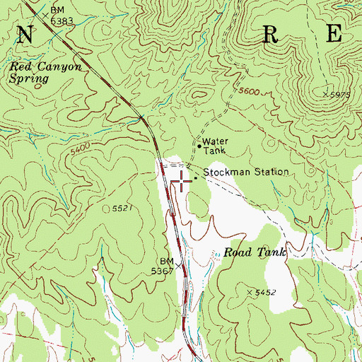 Topographic Map of Stockman Station, AZ