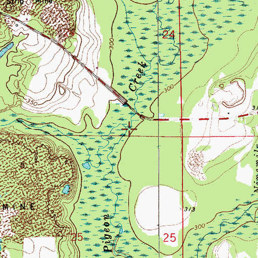 Topographic Map of Fourmile Mill Branch, AL