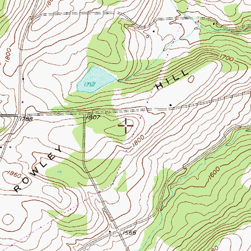 Topographic Map of Rowley Hill, PA