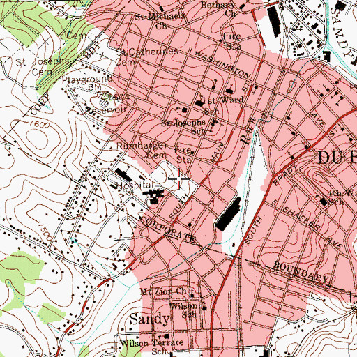 Topographic Map of Rumbarger Cemetery, PA