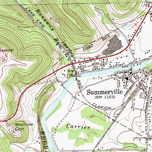 Topographic Map of Runaway Run, PA