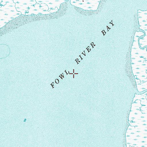 Topographic Map of Fowl River Bay, AL