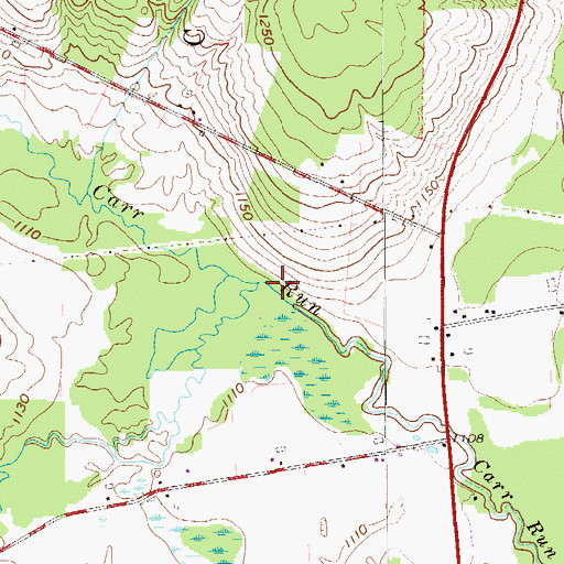 Topographic Map of Rundelltown Creek, PA