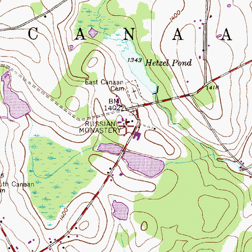 Topographic Map of Russian Monastery, PA