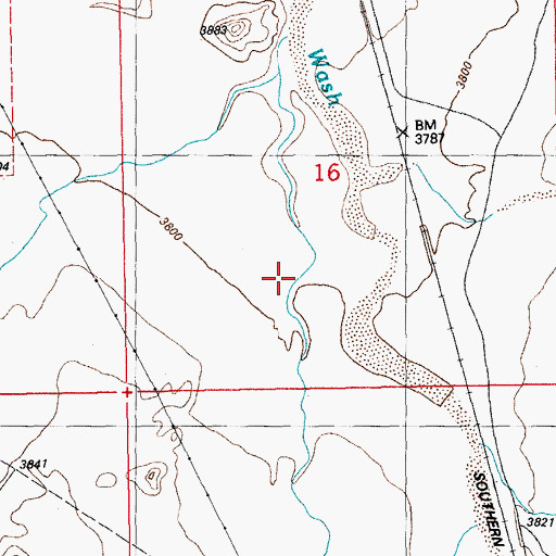 Topographic Map of Stocks Canyon, AZ