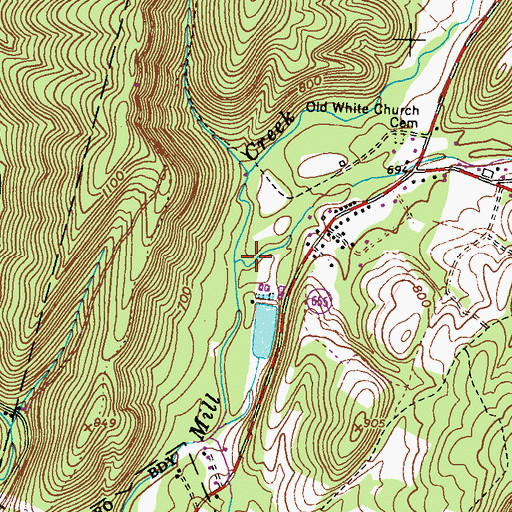 Topographic Map of Saddler Creek, PA