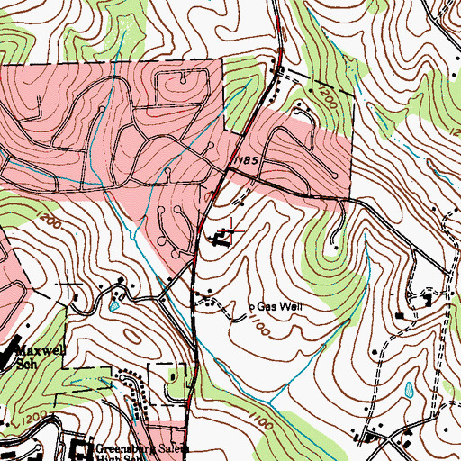 Topographic Map of Saint Emmas Church, PA