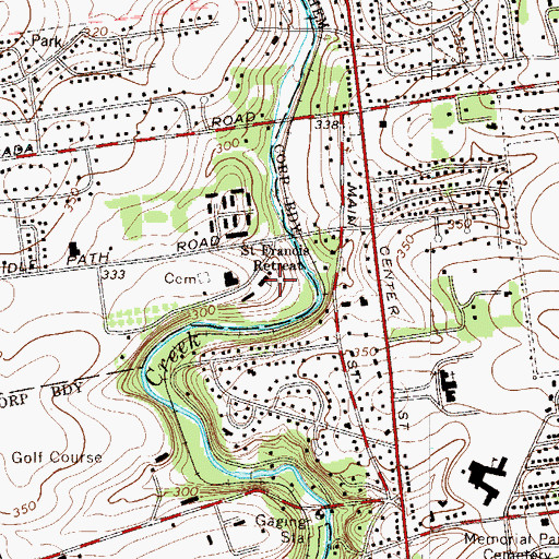 Topographic Map of Saint Francis Retreat, PA