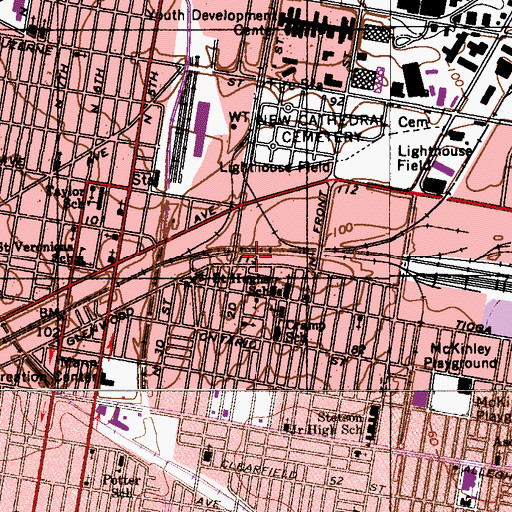 Topographic Map of Saint Hughs School, PA