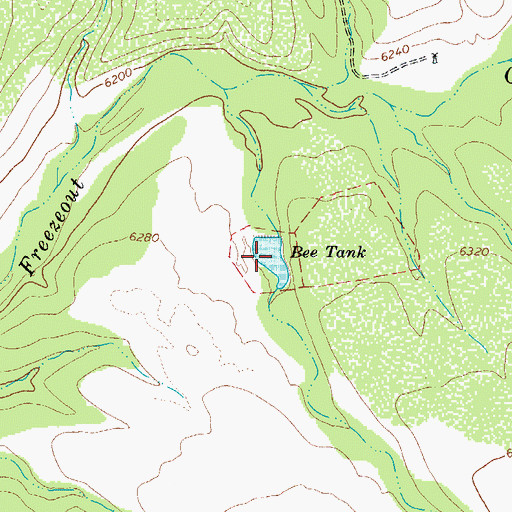 Topographic Map of Bee Tank, AZ