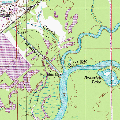 Topographic Map of Franklin Mill Creek, AL