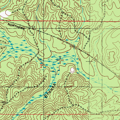 Topographic Map of South Frasier Branch, AL