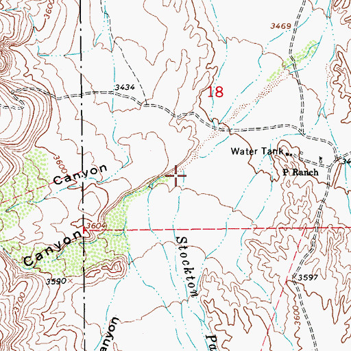 Topographic Map of Stockton Pass Wash, AZ