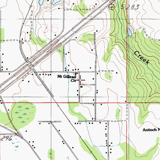 Topographic Map of Freemanville School, AL