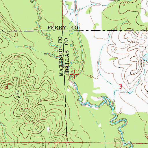 Topographic Map of Freetown Creek, AL