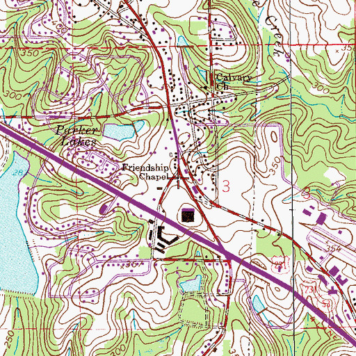 Topographic Map of Friendship Chapel, AL