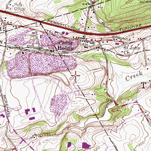 Topographic Map of Saint Peter Church, PA