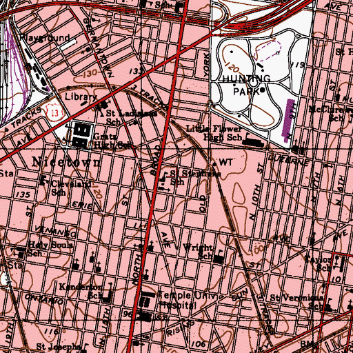 Topographic Map of Saint Stephens School, PA