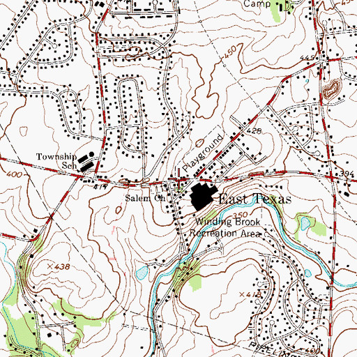 Topographic Map of Salem Church, PA