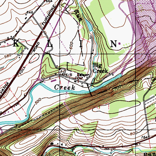Topographic Map of Salem Church, PA