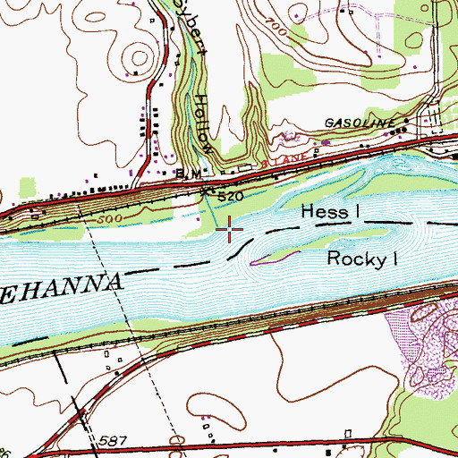 Topographic Map of Salem Creek, PA
