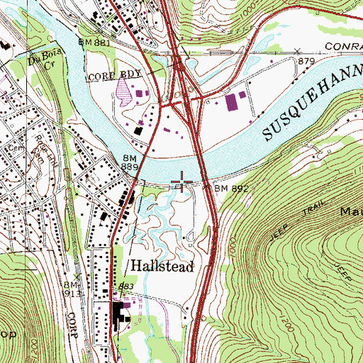 Topographic Map of Salt Lick Creek, PA