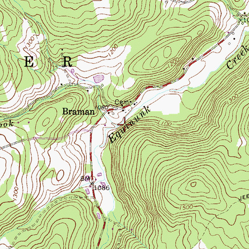 Topographic Map of Salt River Brook, PA