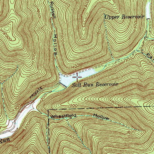 Topographic Map of Salt Run Reservoir, PA