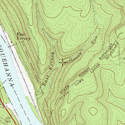 Topographic Map of Saltsman Run, PA