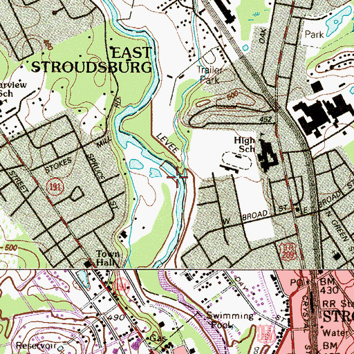 Topographic Map of Sambo Creek, PA