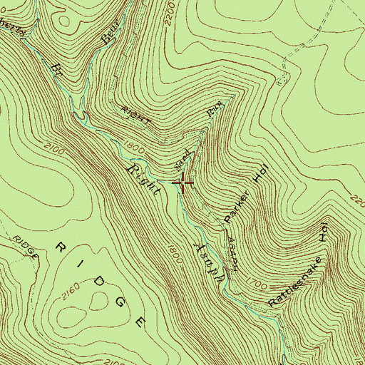 Topographic Map of Sand Run, PA