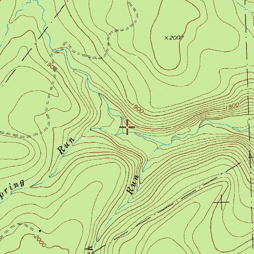 Topographic Map of Sand Spring Run, PA