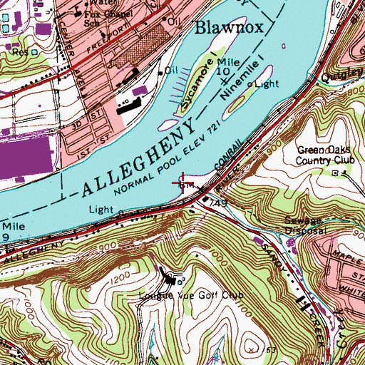 Topographic Map of Sandy Creek, PA