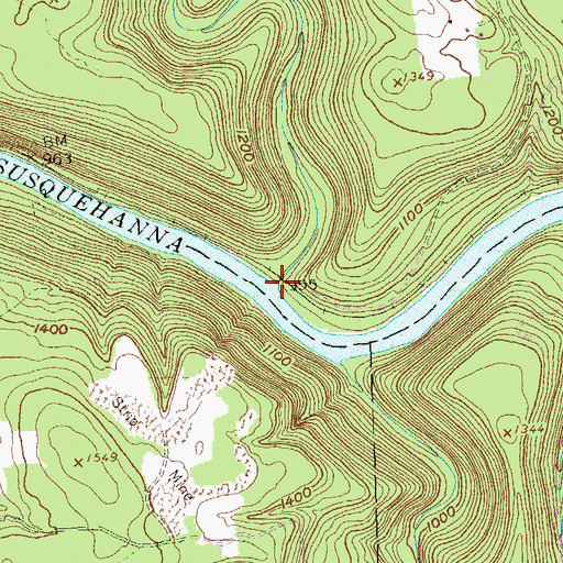 Topographic Map of Sandy Creek, PA