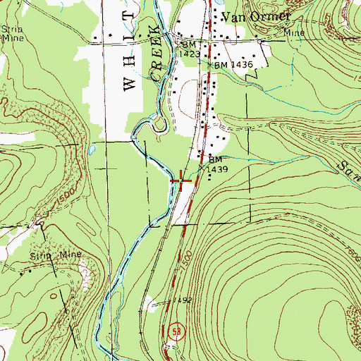 Topographic Map of Sandy Run, PA